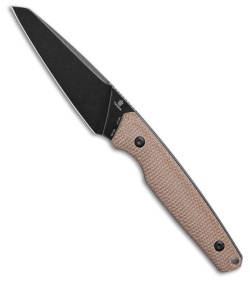 Tenable Knives Parr Fixed Blade Knife Brown Micarta (3.12" Black SW)
