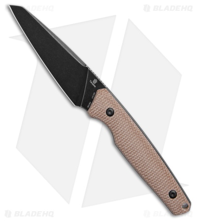Tenable Knives Parr Fixed Blade Knife Brown Micarta (3.12" Black SW)