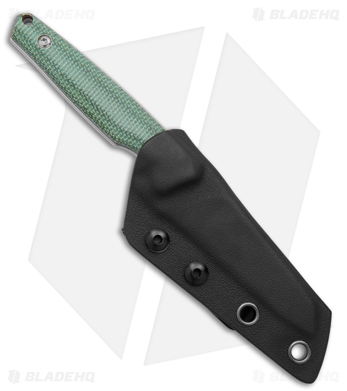 Tenable Knives Parr Fixed Blade Knife Green Micarta (3.1" Stonewash)