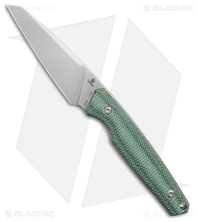 Tenable Knives Parr Fixed Blade Knife Green Micarta (3.1" Stonewash)