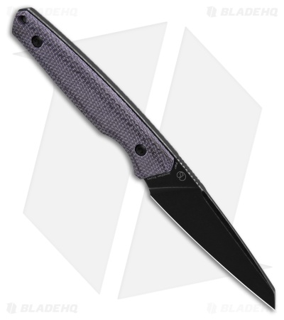 Tenable Knives Parr Fixed Blade Knife Purple Micarta (3.12" Black SW)