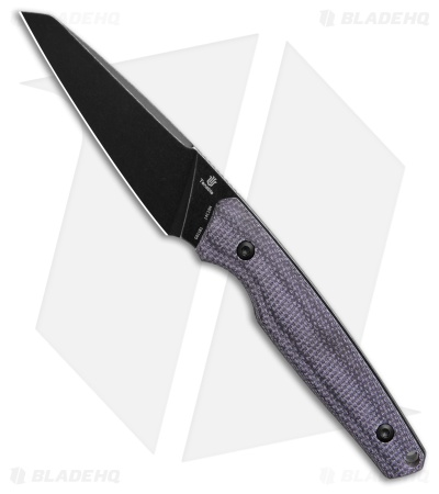 Tenable Knives Parr Fixed Blade Knife Purple Micarta (3.12" Black SW)