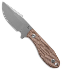 Tenable Knives Tiny Dancer Fixed Blade Knife Brown Micarta (3.17" Stonewash)