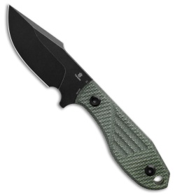Tenable Knives Tiny Dancer Fixed Blade Knife Green Micarta (3.17" Black SW)