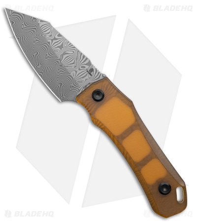 Tenable Loki Fixed Blade Knife Amber Ultem (2.87" Damascus)