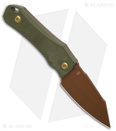 Tenable Loki Fixed Blade Knife Olive Green G-10 (2.87" Rose Gold)