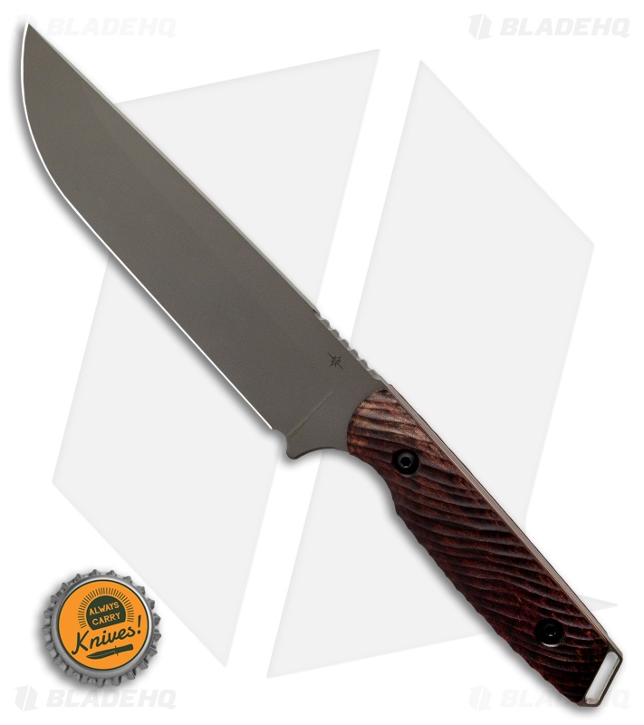 Toor Knives Field 1.0 Spanish Moss Fixed Blade Knife Walnut/Copper (6.25" Gray)