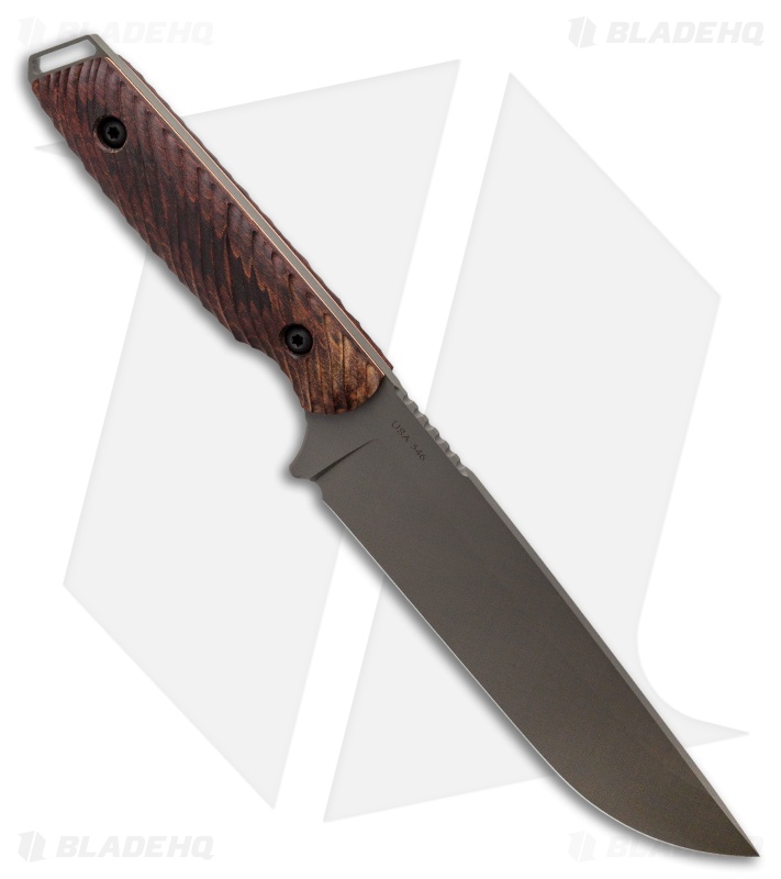 Toor Knives Field 1.0 Spanish Moss Fixed Blade Knife Walnut/Copper (6.25" Gray)