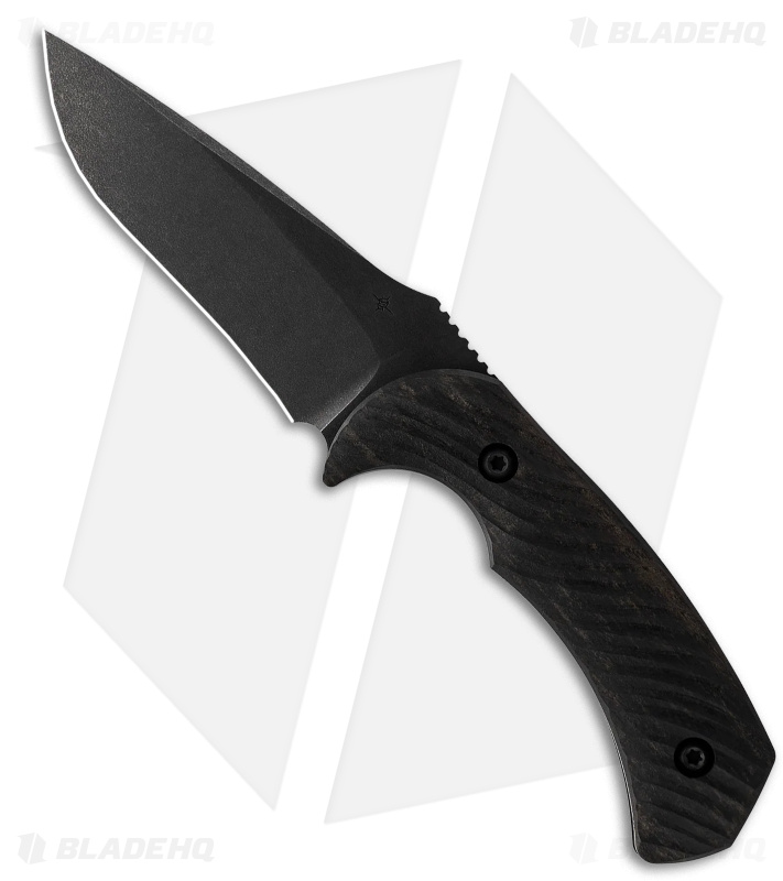 Toor Knives Mullet Outlaw Fixed Blade Knife Ebony (4" Black)