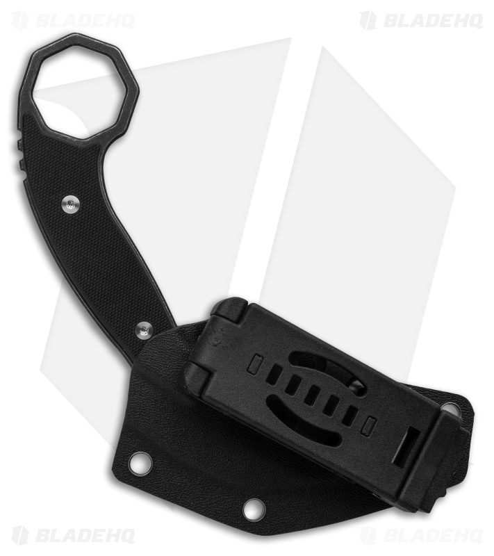 TuyaKnife Aswang Karambit Fixed Blade Knife Black G-10 (2.5" Black SW)