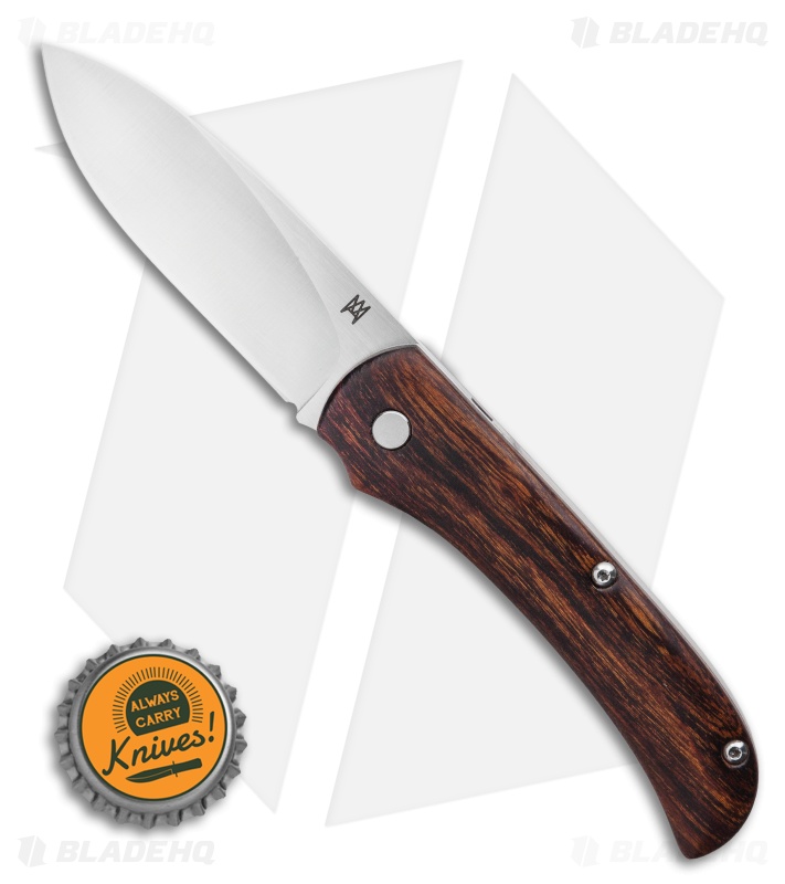 TuyaKnife MAS Martin Annegarn Streetlegal Slip Joint Knife Ironwood (3" Satin)