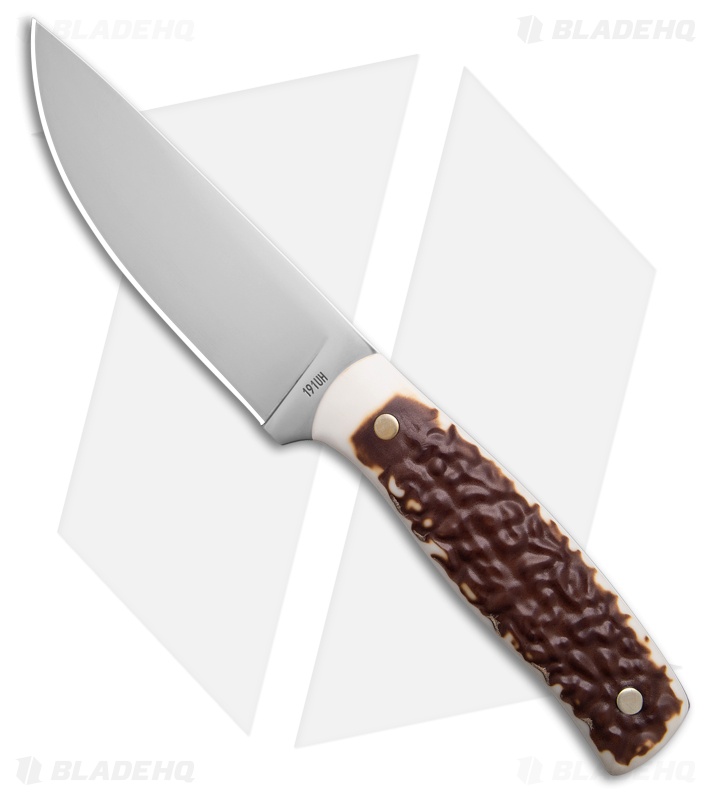 Uncle Henry 191UH Fixed Blade Knife Brown Staglon (4.6" Satin)