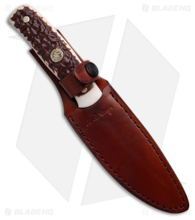 Uncle Henry 191UH Fixed Blade Knife Brown Staglon (4.6" Satin)