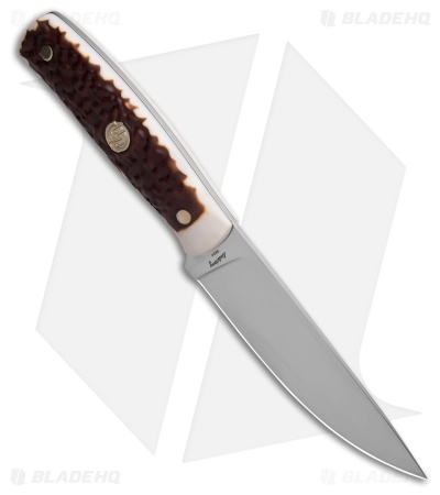 Uncle Henry 191UH Fixed Blade Knife Brown Staglon (4.6" Satin)