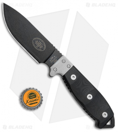 Utica Cutlery UTKS-4 Survival Series Fixed Blade Black Micarta (4.5" Black)