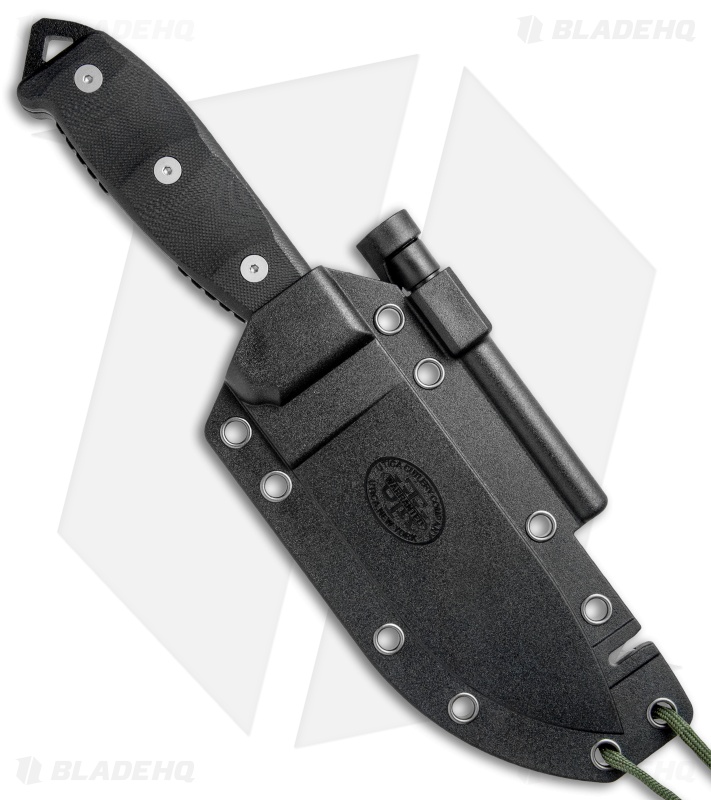 Utica Cutlery UTKS-4 Survival Series Fixed Blade Black Micarta (4.5" Black)
