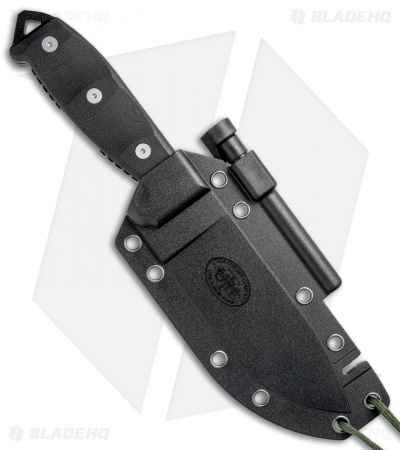 Utica Cutlery UTKS-4 Survival Series Fixed Blade Black Micarta (4.5" Black)