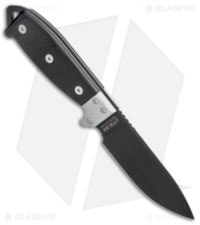 Utica Cutlery UTKS-4 Survival Series Fixed Blade Black Micarta (4.5" Black)