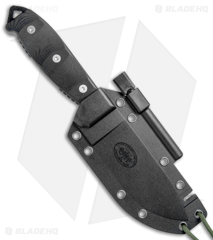 Utica Cutlery UTKS-5 Survival Series Fixed Blade Black Micarta (5.1" Black)