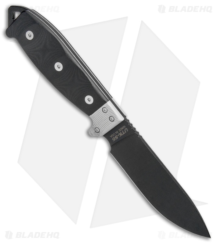 Utica Cutlery UTKS-5 Survival Series Fixed Blade Black Micarta (5.1" Black)