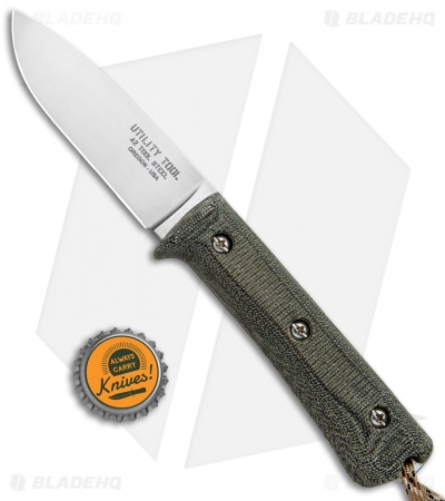 Utility Tool Knives Wilderness Knife No. 3 Black Micarta (3.75" SW) UTK0097-AW
