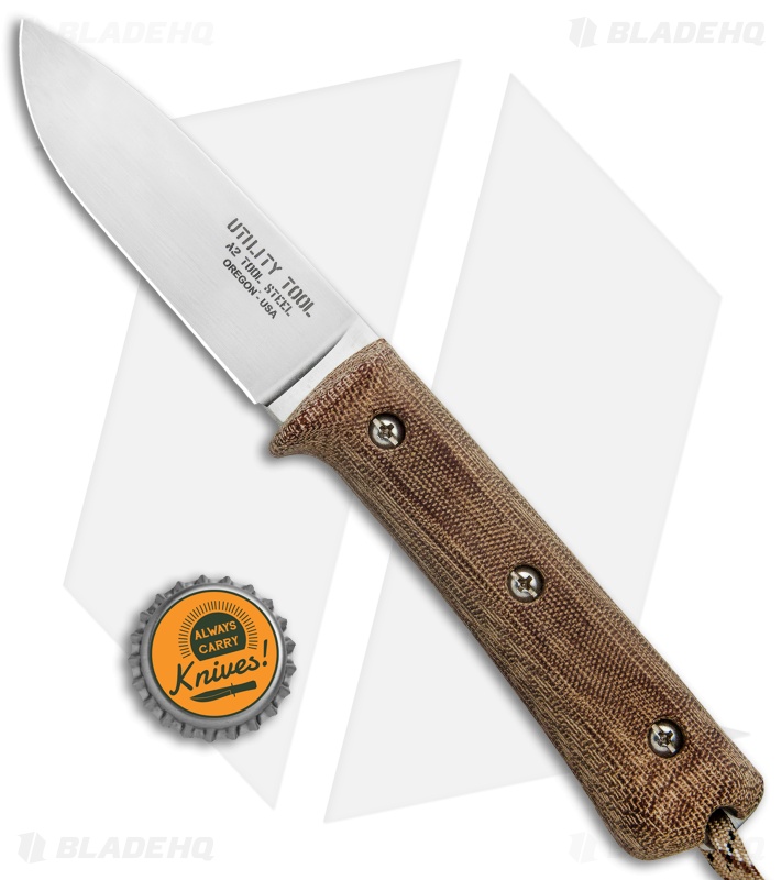 Utility Tool Knives Wilderness Knife No. 3 Brown Micarta (3.75" SW) UTK0097-AW
