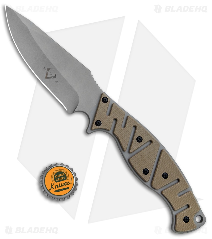 V Nives Altered Beast Fixed Blade Knife Coyote Snow G-10 (4.25" Bead Blast)