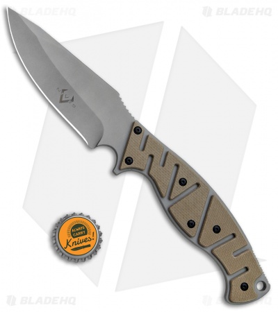 V Nives Altered Beast Fixed Blade Knife Coyote Snow G-10 (4.25" Bead Blast)