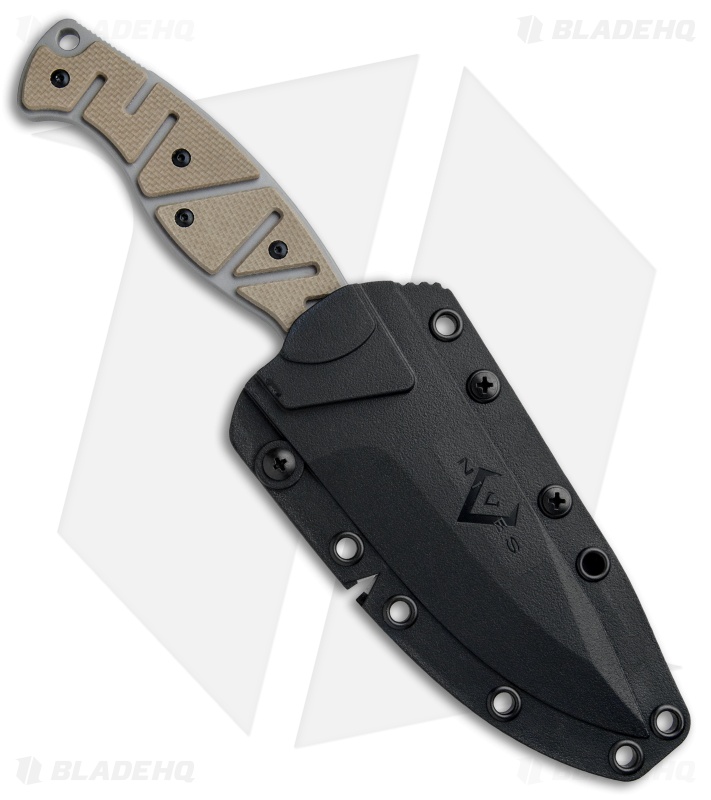 V Nives Altered Beast Fixed Blade Knife Coyote Snow G-10 (4.25" Bead Blast)