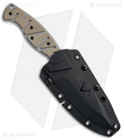 V Nives Altered Beast Fixed Blade Knife Coyote Snow G-10 (4.25" Bead Blast)