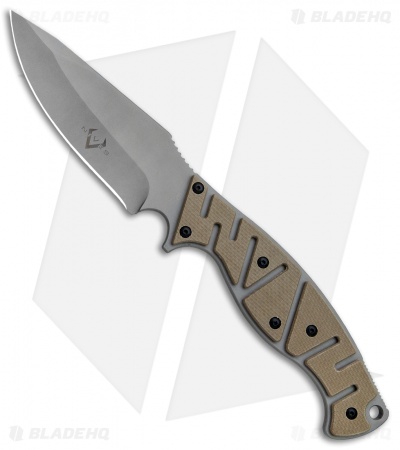 V Nives Altered Beast Fixed Blade Knife Coyote Snow G-10 (4.25" Bead Blast)