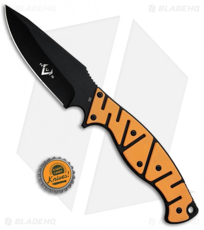 V Nives Altered Beast Fixed Blade Knife Orange G-10 (4.25" Black)