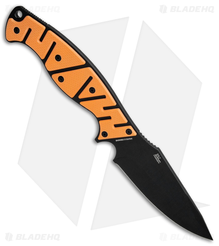 V Nives Altered Beast Fixed Blade Knife Orange G-10 (4.25" Black)