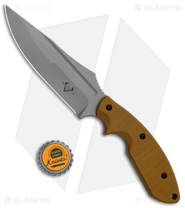 V Nives Frontier Survivor Fixed Blade Knife Coyote Snow G-10 (5.1" Bead Blast)