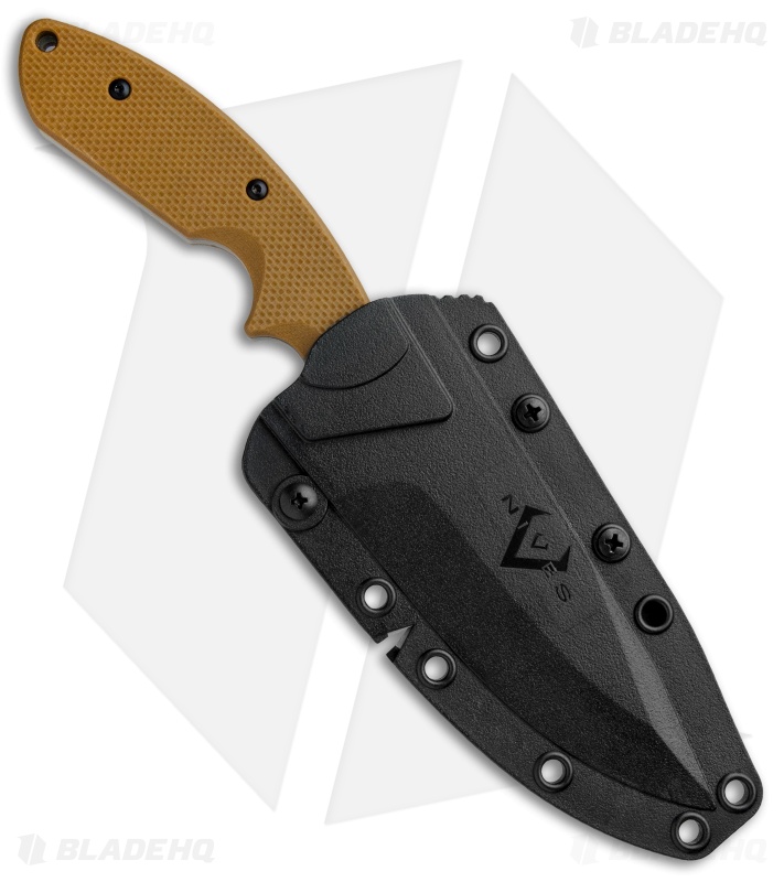 V Nives Frontier Survivor Fixed Blade Knife Coyote Snow G-10 (5.1" Bead Blast)