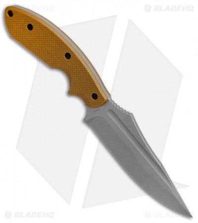 V Nives Frontier Survivor Fixed Blade Knife Coyote Snow G-10 (5.1" Bead Blast)