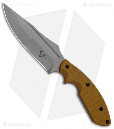 V Nives Frontier Survivor Fixed Blade Knife Coyote Snow G-10 (5.1" Bead Blast)