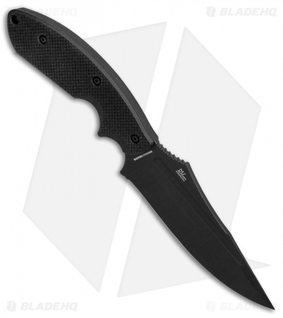 V Nives Frontier Survivor Fixed Blade Knife Black G-10 (5.1" Bead Blast)