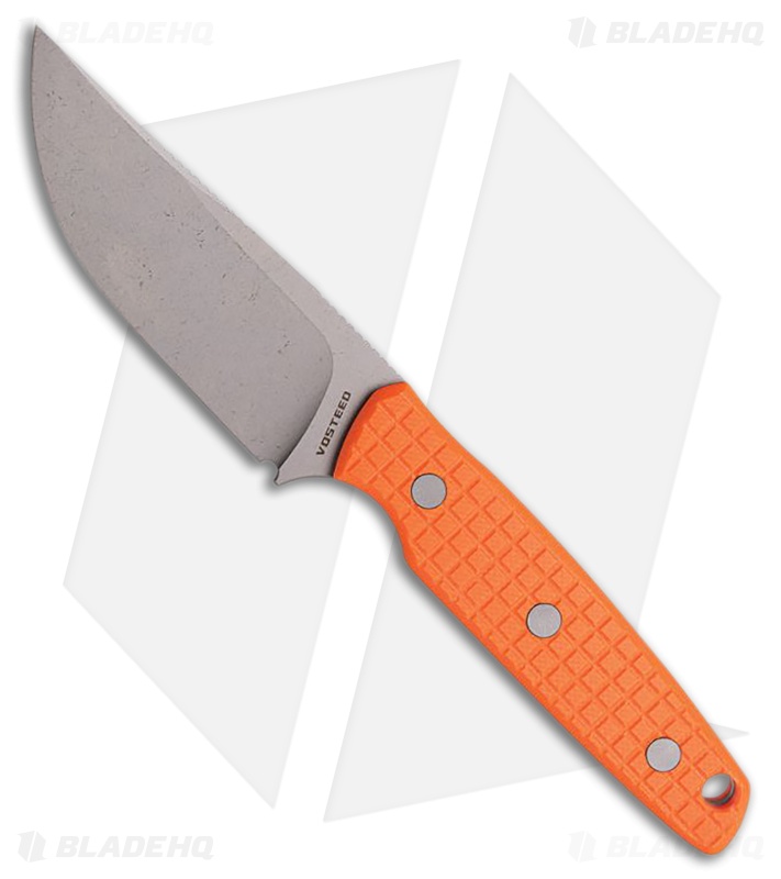 Vosteed Mink Fixed Blade Orange G10 Clip Point Nitro-V