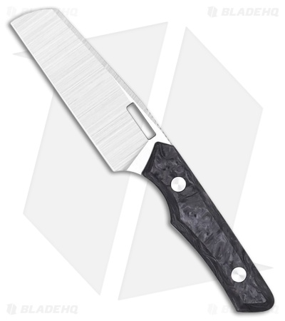 Vero Engineering Axon Fixed Blade Knife Marbled Carbon Fiber (4" Belt Satin)