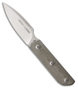 Viper Knives Mirror 1 Fixed Blade Knife Green Canvas Micarta (3.1" Stonewash)