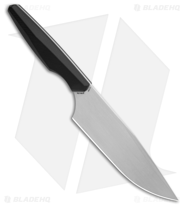 Vero Engineering Chef 6" Fixed Blade Kitchen Knife Black G-10 (Hand Satin)
