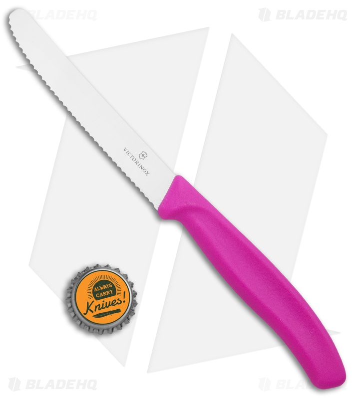 Victorinox Swiss Army Paring Knife Pink (4" Satin Full Serr)