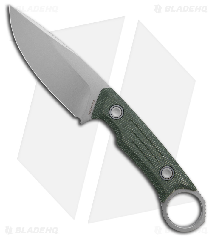 Vosteed Fullback Fixed Blade Knife Green Micarta (3.5" SW)