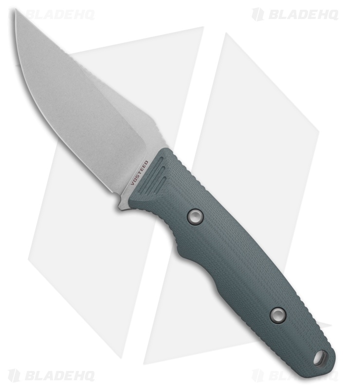 Vosteed H-Back Fixed Blade Knife Blue G-10 (2.9" Stonewash Nitro-V)