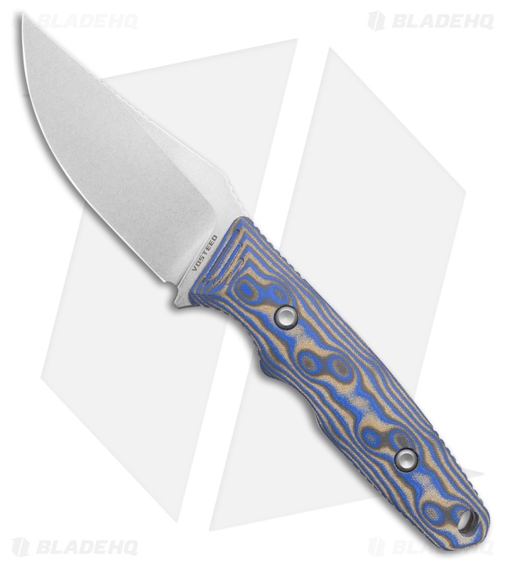 Vosteed H-Back Fixed Blade Knife Blue Ocean Micarta SW