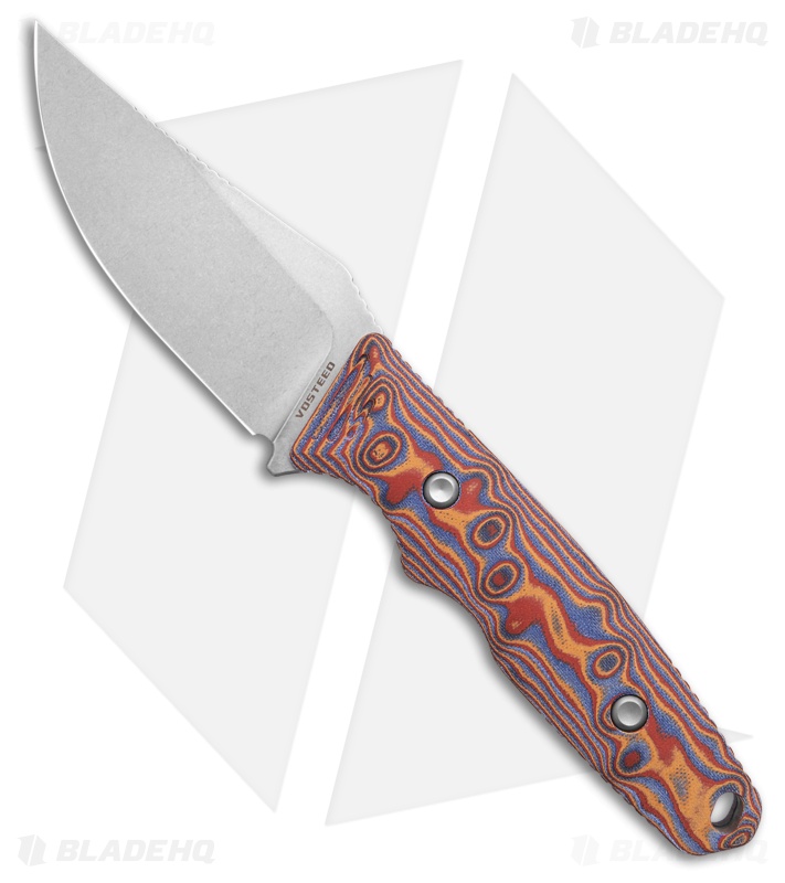 Vosteed H-Back Fixed Blade Knife Copper Raindrop Micarta (2.9" SW Nitro-V)