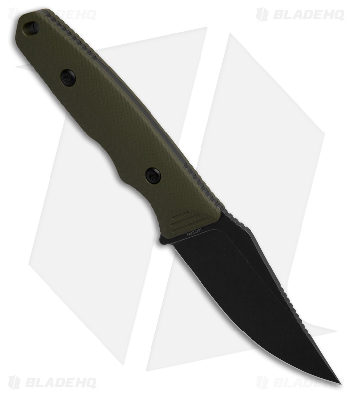 Vosteed H-Back Fixed Blade Knife Green G-10 (2.9" Black SW)