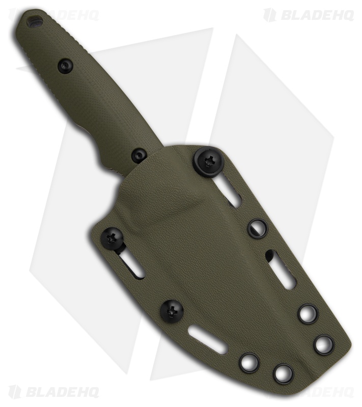 Vosteed H-Back Fixed Blade Knife Green G-10 (2.9" Black SW)