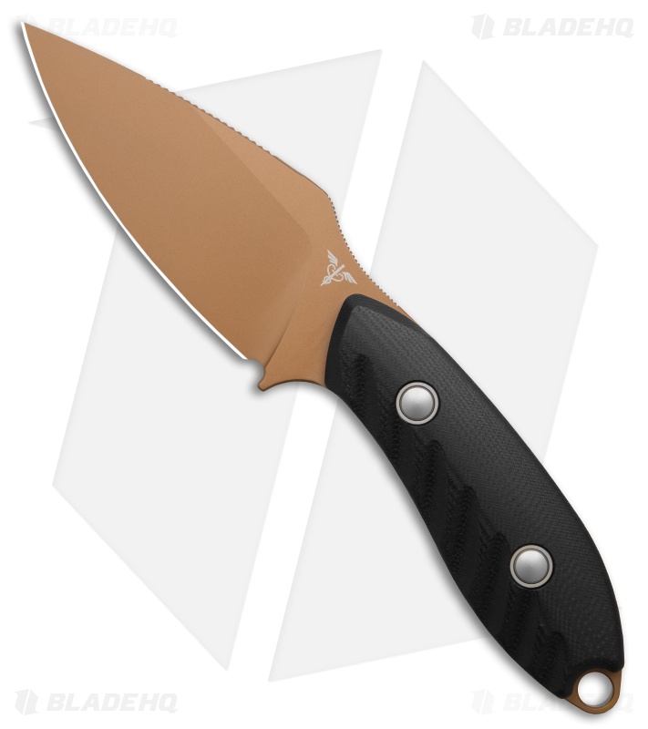 Vosteed Inferno Fixed Blade Knife | Black G-10 | Copper Dune